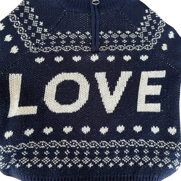 Aerie Navy LOVE Sweater - Picture 7 of 10